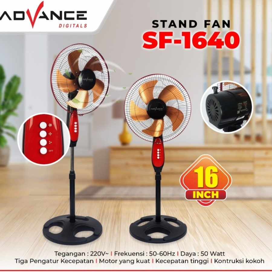 Jual Adv Sf Kipas Angin Berdiri Stand Fan Inch Advance Sf