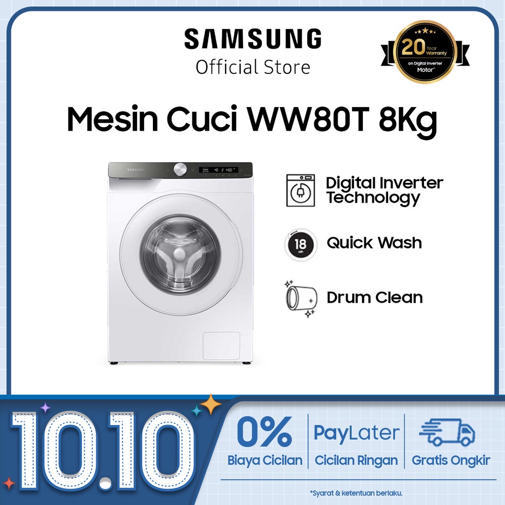 Jual Samsung Mesin Cuci Front Loading Kg Dengan Ecobubble Ai