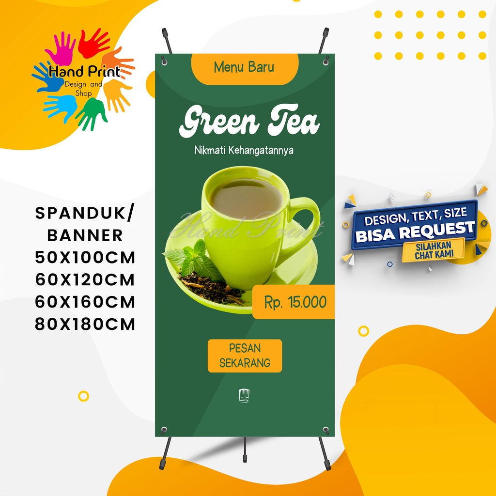 Jual Cetak Spanduk Banner Jualan Es Teh Jumbo Es Teh Manis Thai Tea Teh