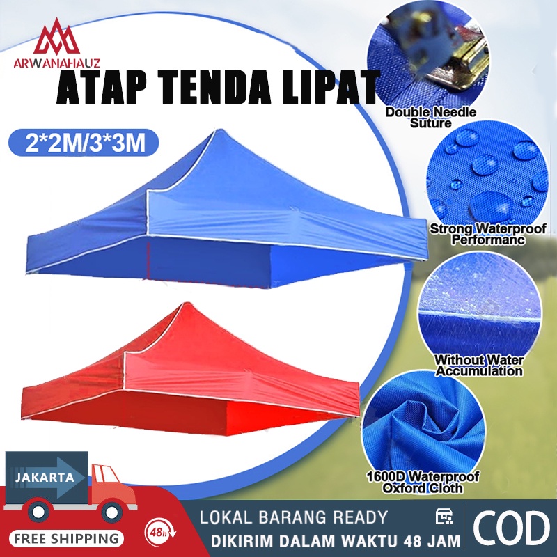 Jual Terpal Atap Tenda Polyester Import Lipat 2x2 3x3 Murah 420D Anti