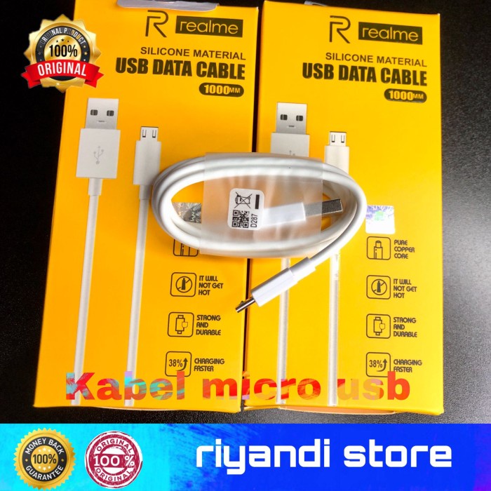 Jual Kabel Data Realme C21y ORIGINAL 100 Fast Charging Micro USB