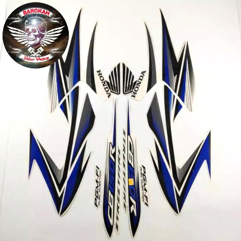 Jual AJS AJS Striping Stiker Full Motor Honda Cb150 R 2013 Biru Putih