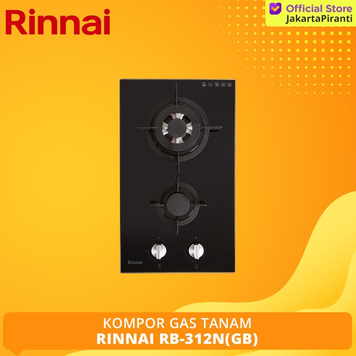 Jual Rinnai Kompor Built In Gas Tanam 2 Tungku Rinnai Rb 312N Gb Glass