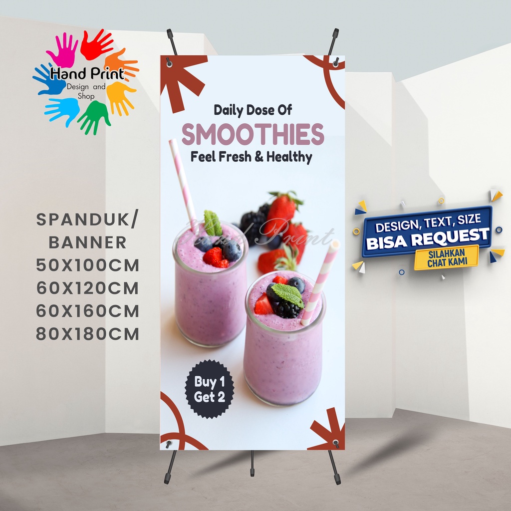 Jual Spanduk Banner Mmt Smoothies Jus Buah Dan Sayur Minuman Buat