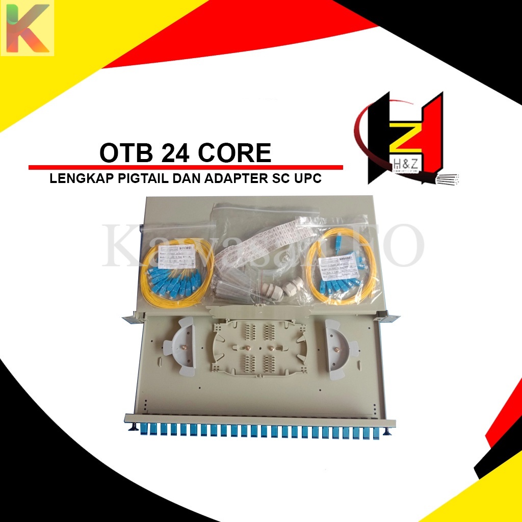 Jual Otb 24 Core Lengkap Pigtail Adapter SC UPC Fiber Optik FTTH