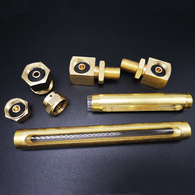 Jual 1 4 3 8 1 2 BSP Male Thread L Shape Brass Oil Liquid Level