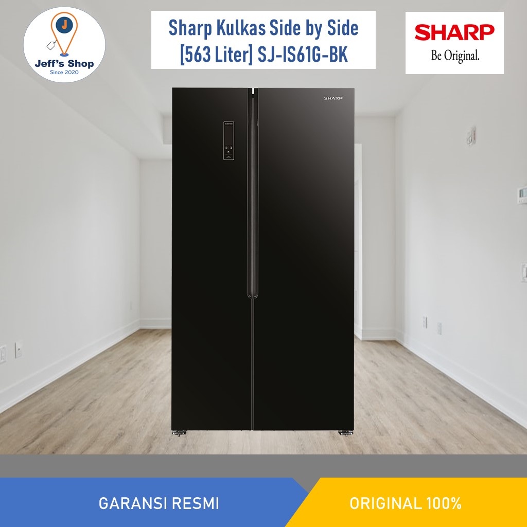 Jual Sharp Kulkas Side By Side 2 Pintu 563 Liter SJ IS61G BK Inverter