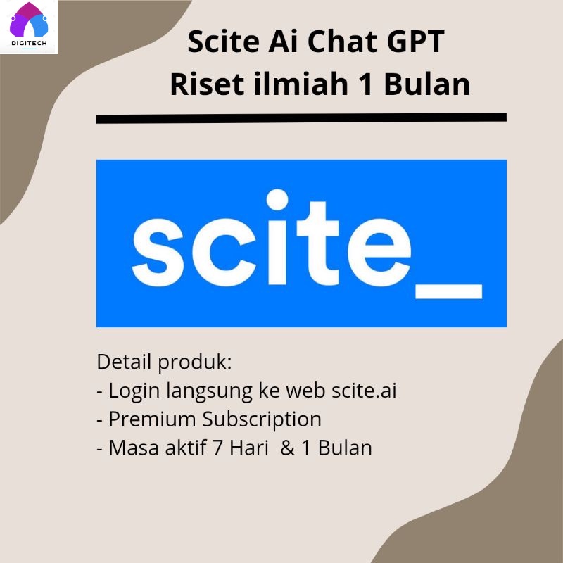 Jual Scite Ai Chat Gpt Riset Ilmiah Premium 1 Bulan Private Shopee