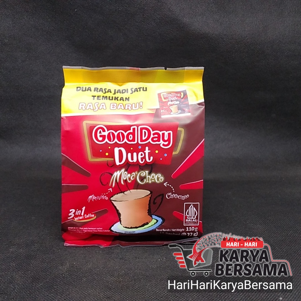 Jual GOOD DAY DUET KOPI INSTANT COFFEE 3 IN 1 MOCA CHOCO ISI 5 S X 22GR