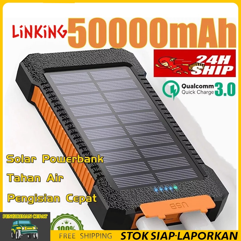 Jual Powerbank Solar Mah Tenaga Surya Dual Usb Portabel