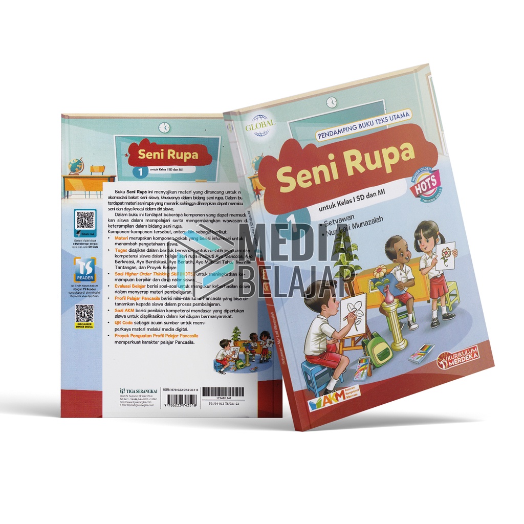 Jual Buku Seni Rupa SD MI Kelas 1 6 Kurikulum Merdeka Global Tiga