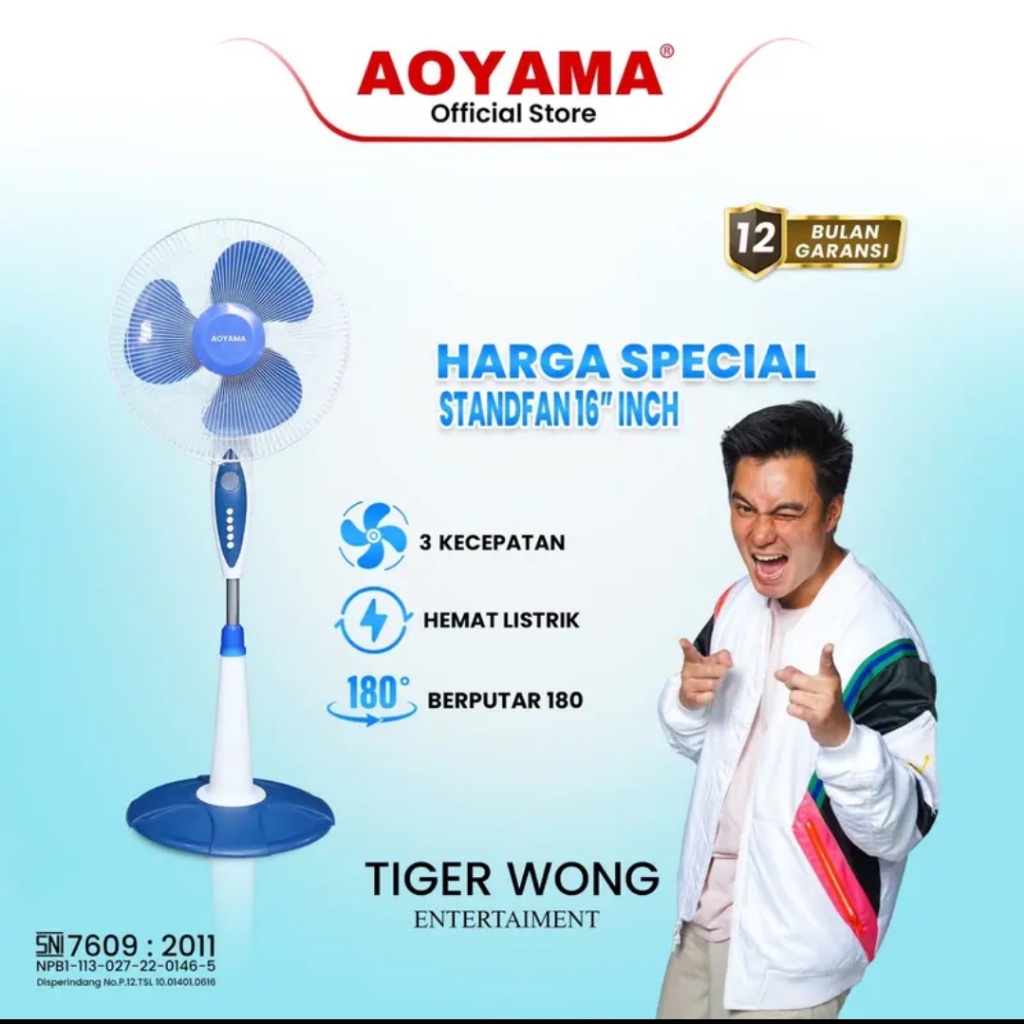 Jual Kipas Angin Berdiri Aoyama Inch Stand Fan Aoyama Kipas Angin