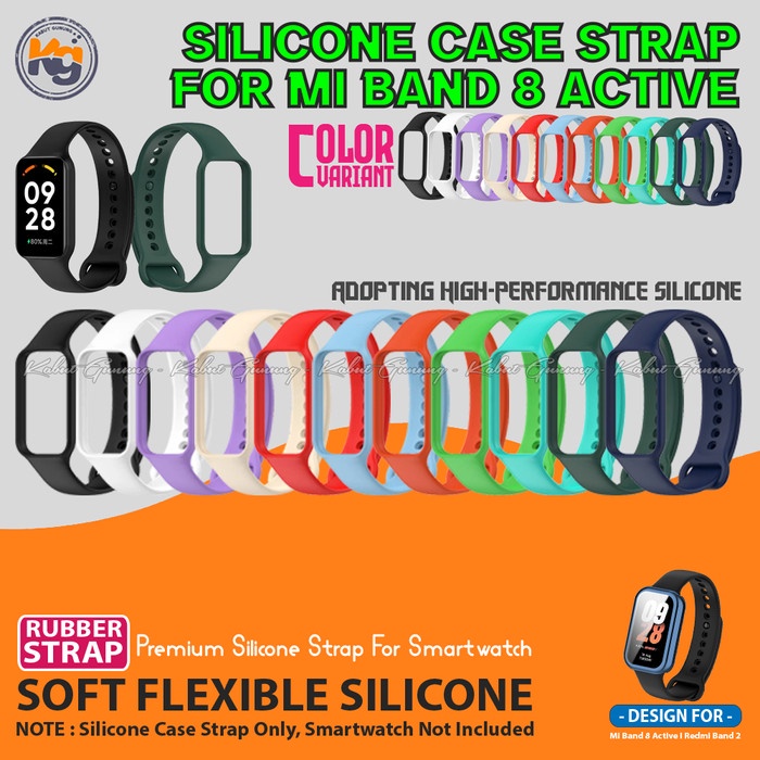 Jual Rubber Strap Silicone Tali Smartwatch For Xiaomi Smart Band