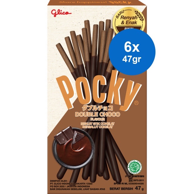 Jual Pocky Biskuit Stik Double Chocolate Gr X Shopee Indonesia