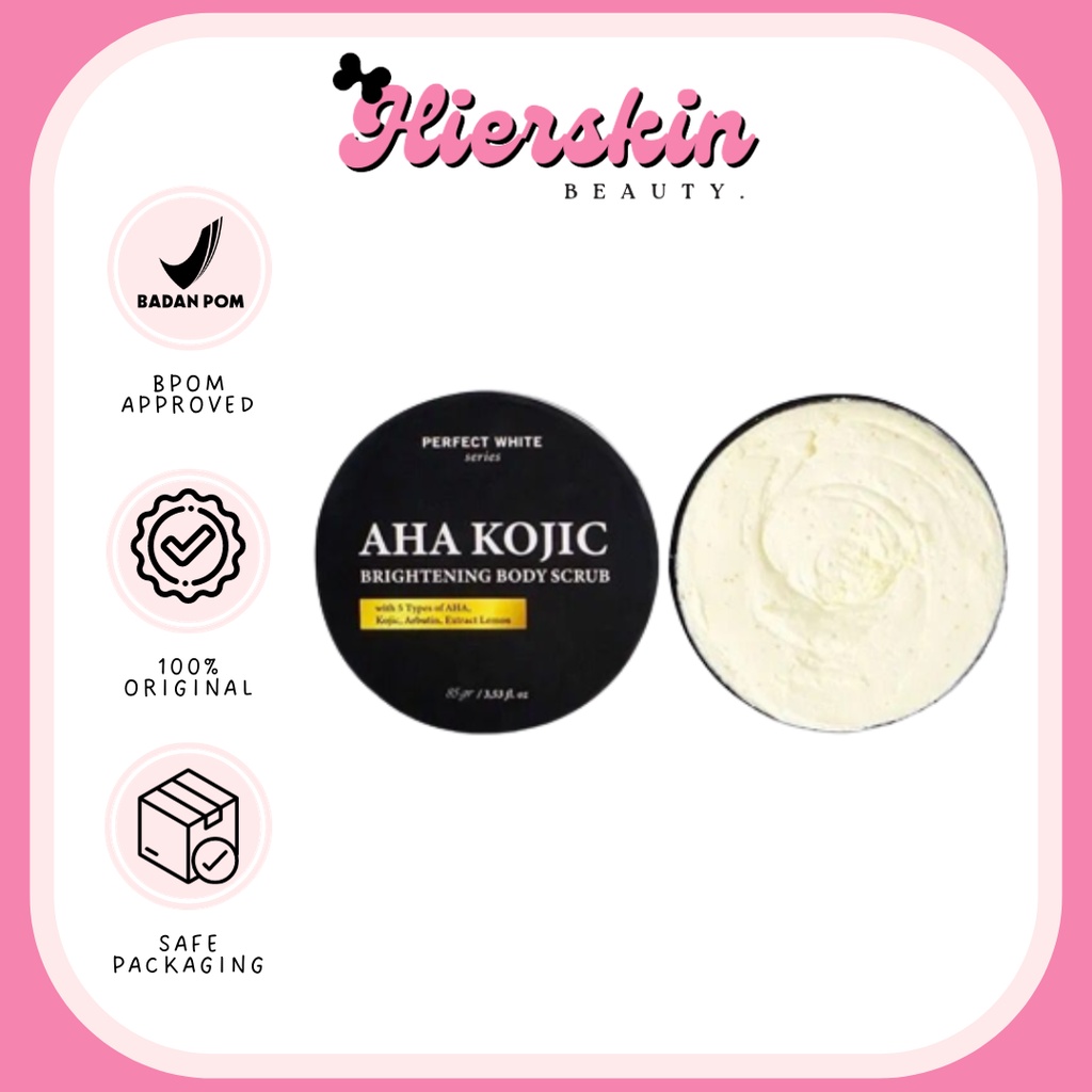 Jual Hierskin Perfect White Aha Kojic Brightening Body Scrub G