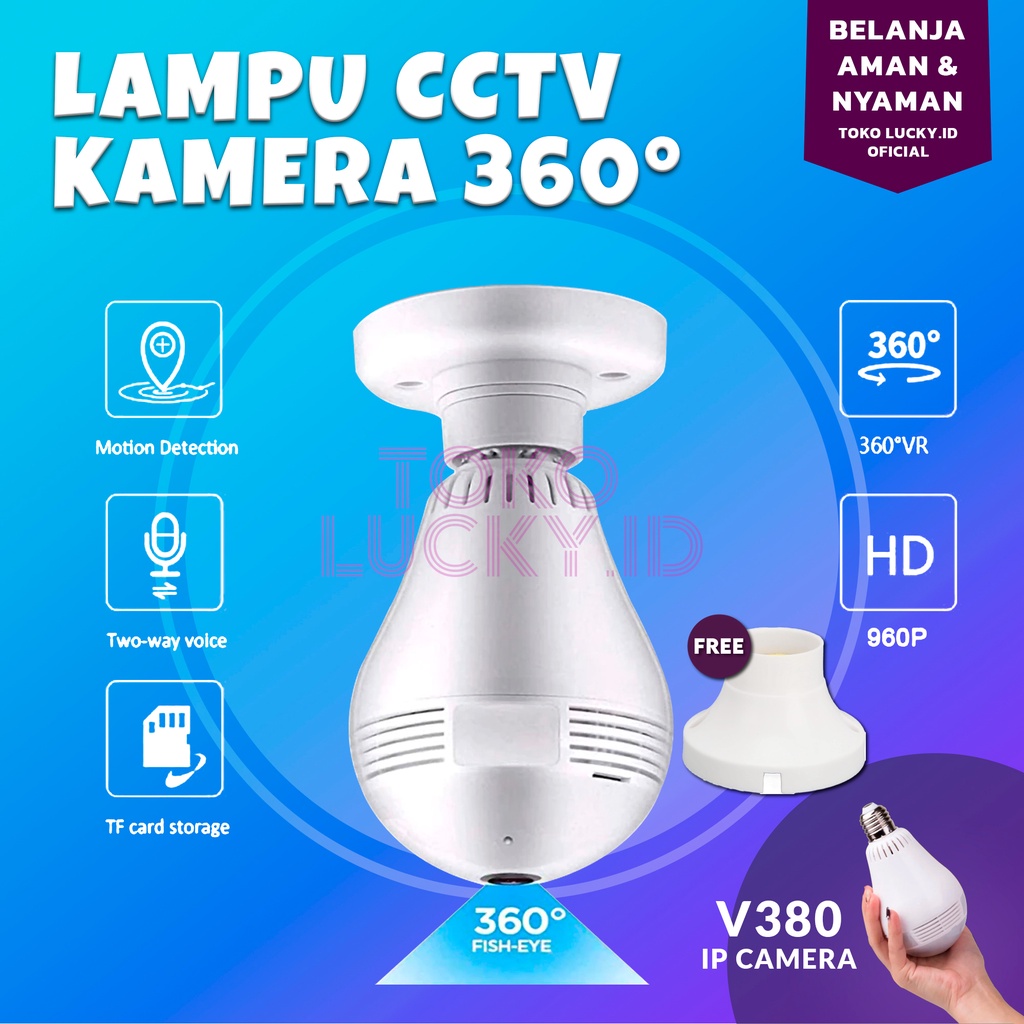 Jual Cctv Ip Kamera Lampu Bohlam V Pro Hd Derajat Panorama