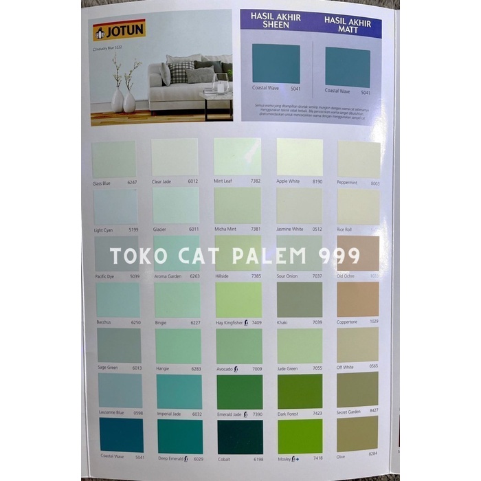 Jual Cat Tembok Interior Jotun Jotaplast Warna Tinting 5Kg Galon 6317