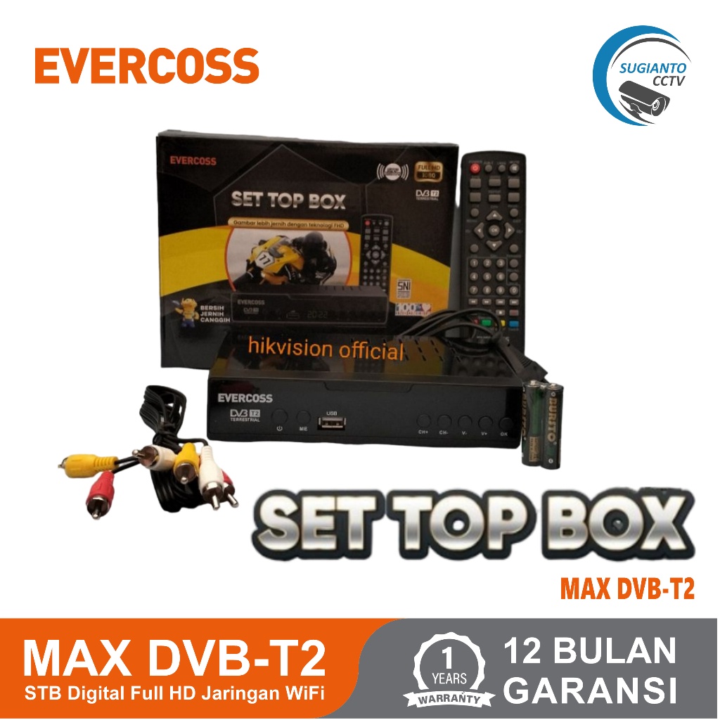 Jual Evercoss Set Top Box Max DVB T2 TV Digital Full HD WiFi Youtube