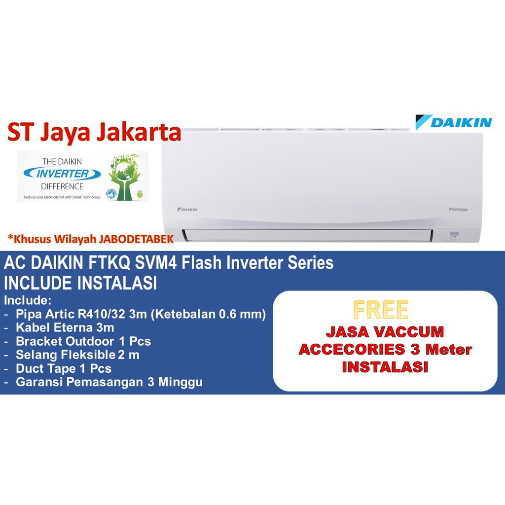 Jual Pasang Ac Daikin Flash Inverter Ftkq Uvm