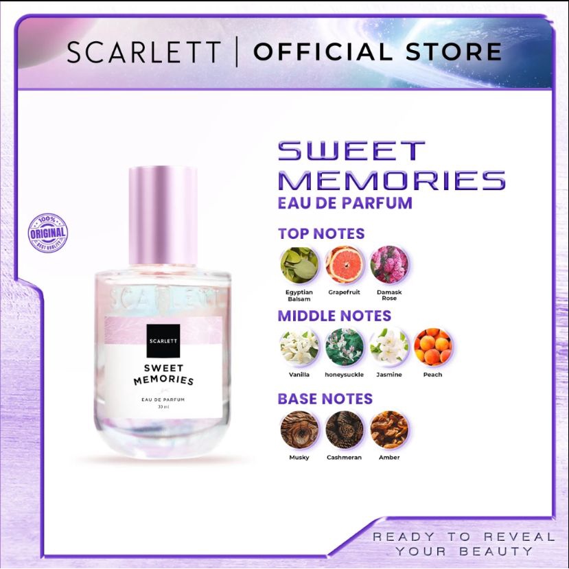 Jual Scarlett Whitening Eau De Parfum Sweet Memories 30ml Shopee