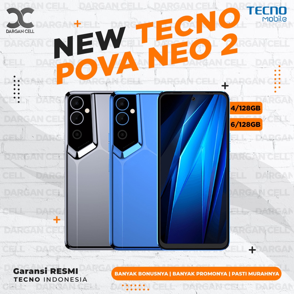 Jual TECNO POVA NEO 2 4 128GB 7000MAH GARANSI RESMI 1 TAHUN