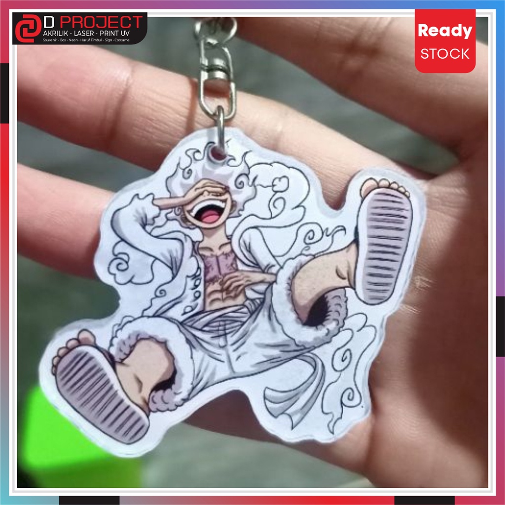 Jual Gantungan Kunci Luffy Gear 5 Gantungan Kunci Akrilik One Piece