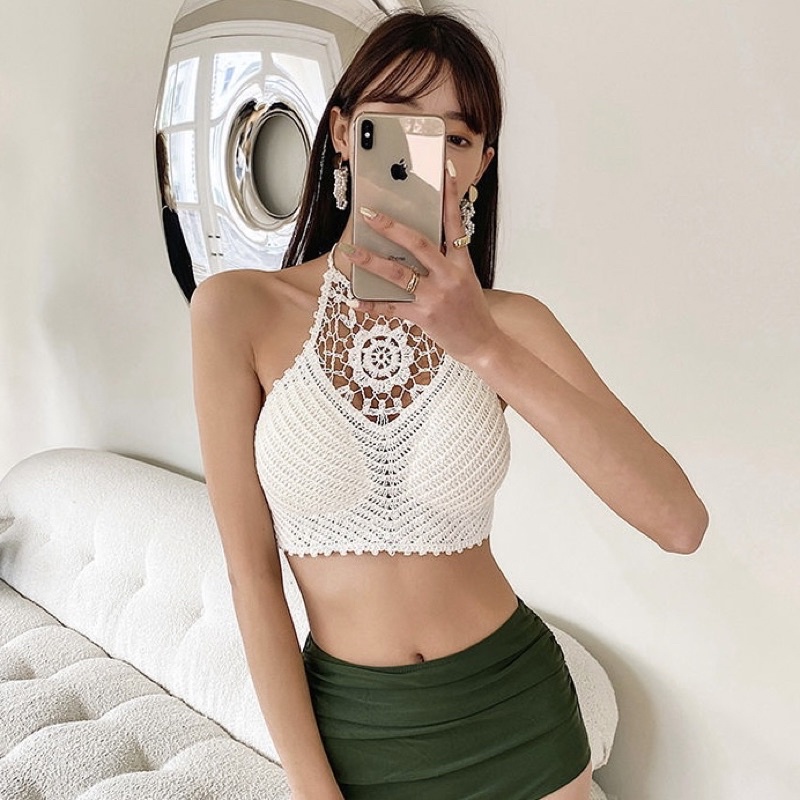 Jual Racun Shopee Crochet Bralette Bikini Bra Brukat Atasan Wanita