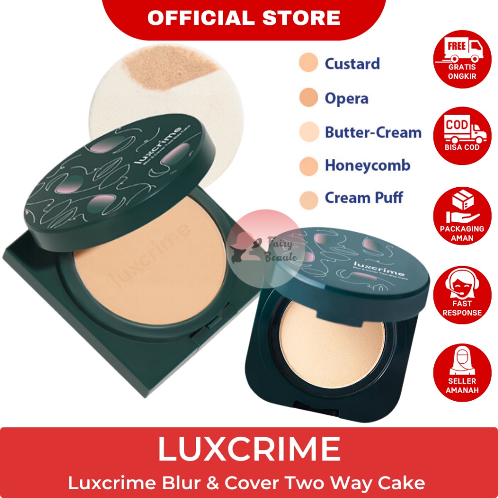 Jual Luxcrime Blur Cover Two Way Cake Mini Size Full Size Lux Crime