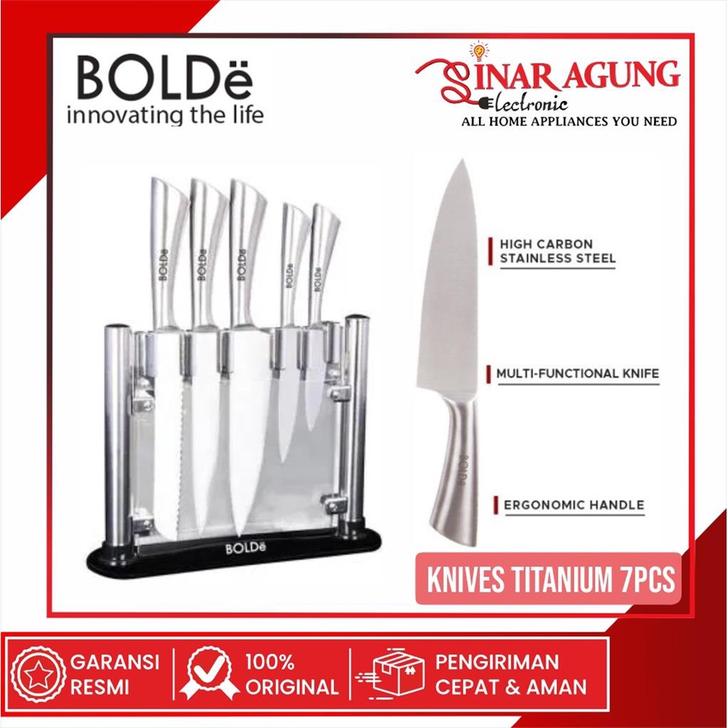 Jual Bolde Super Knives Titanium Pcs Set Original Titanium Silver