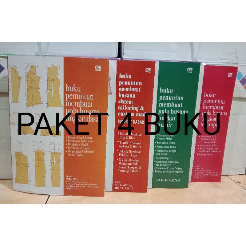 Jual Buku Buku Penuntun Menjahit Pola Busana Dapat Set Buku