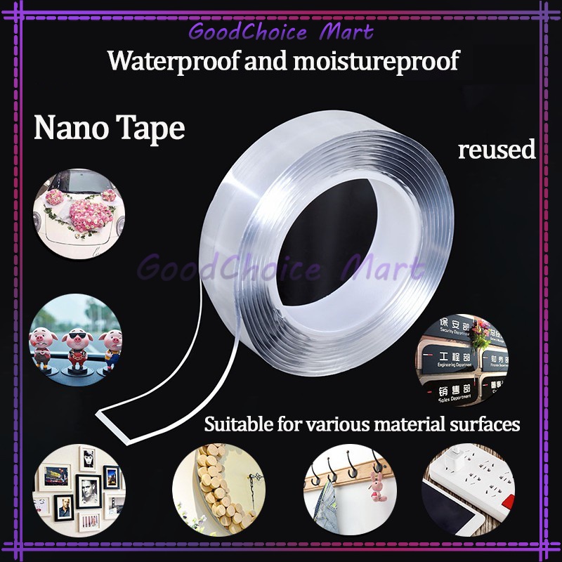 Jual Double Tape Nano Selotip Bening Sisi Serbaguna M M M