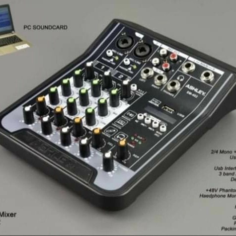 Jual Mixer Audio Ashley Sm 402 Usb Bluetooth Original Mixer 4 Channel