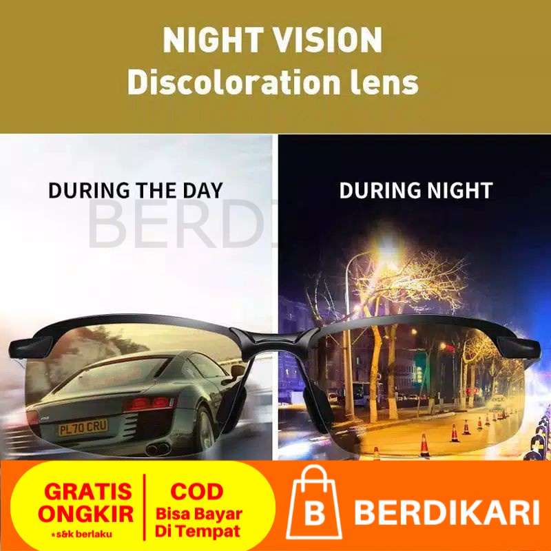 Jual Kacamata Polarized Night Vision Anti Silau Siang Dan Malam