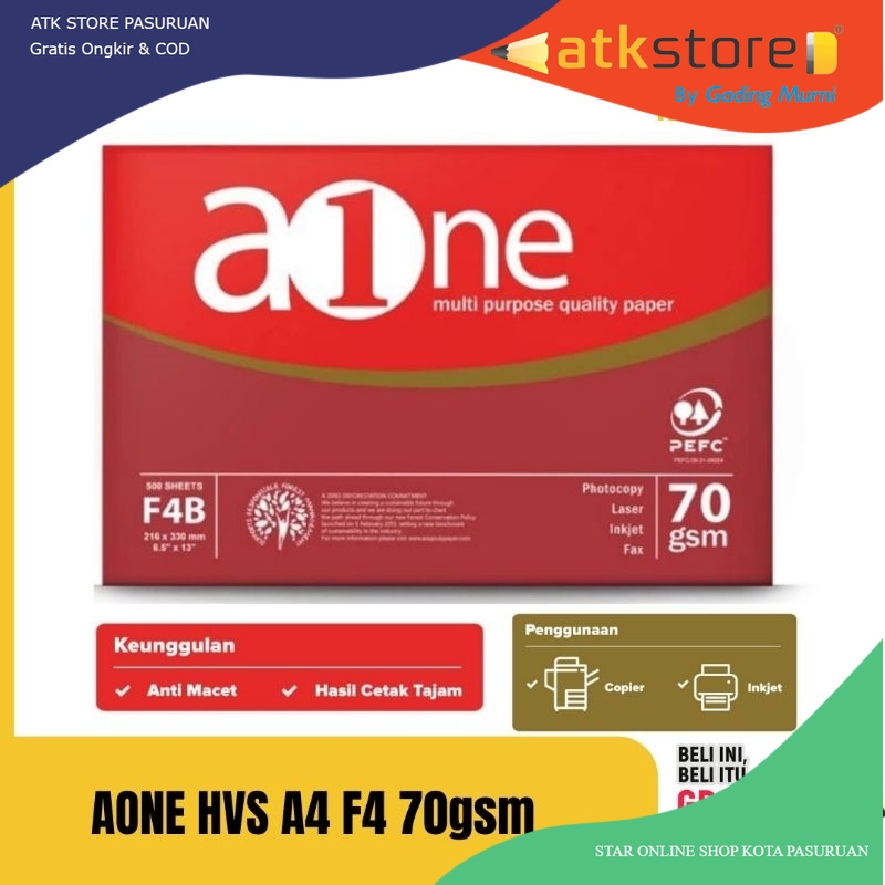 Jual Kertas Hvs Aone A Gram Hvs Aone Folio Murah Shopee Indonesia