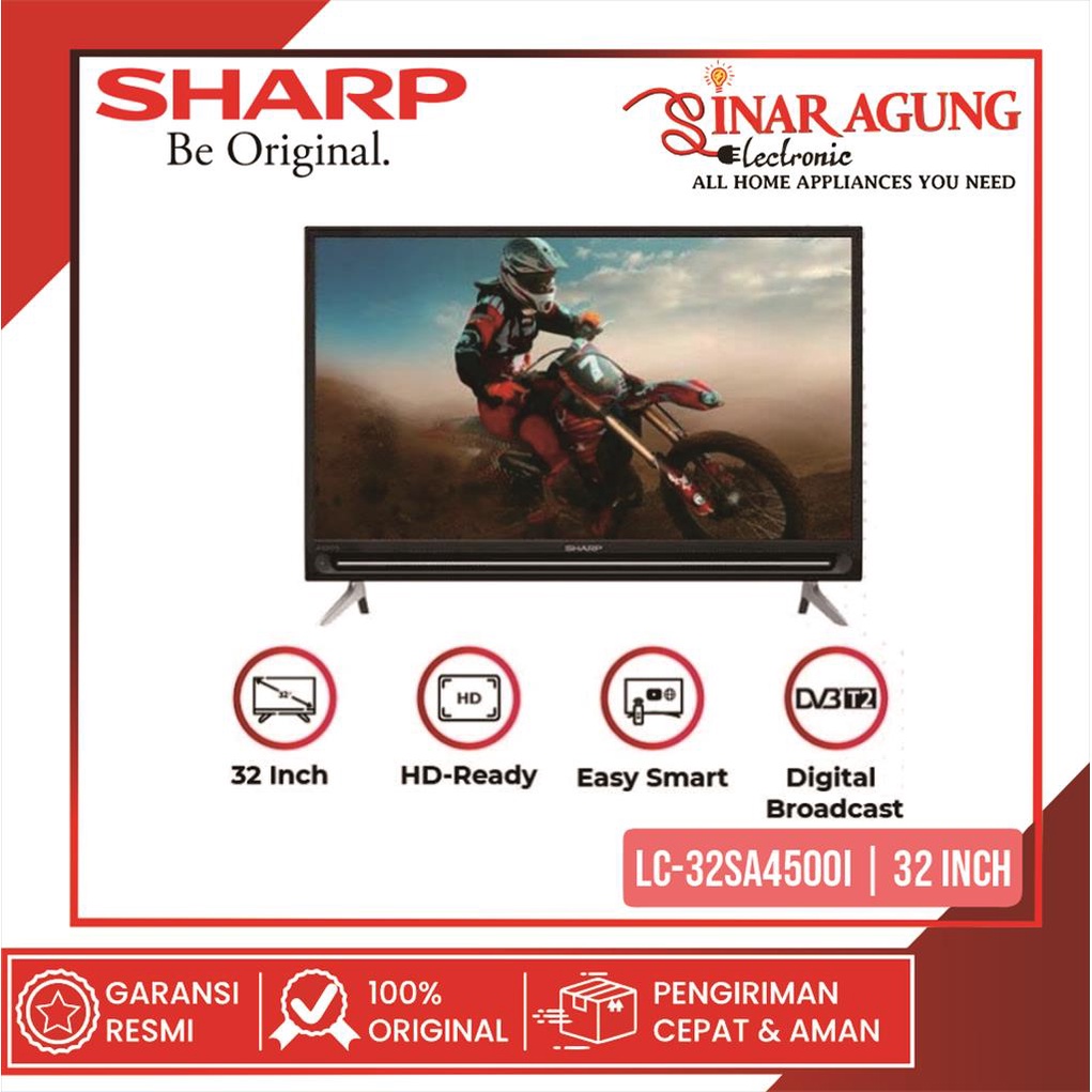 Jual COD SMART TV LED SAHRP LC32SA4500i 32SA4500i 32SA 4500i