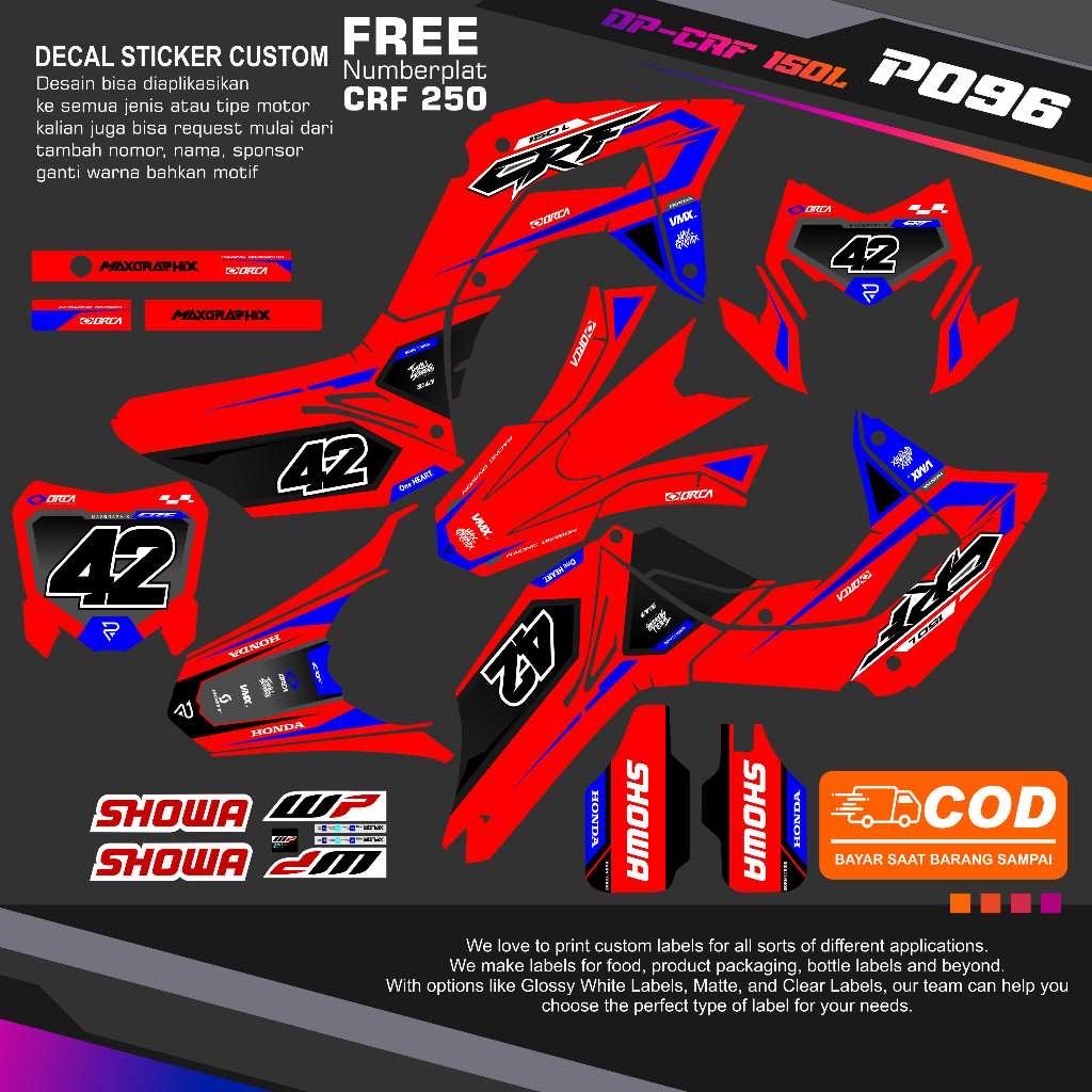 Jual Decal Crf Fullbody Sticker Crf Decal Honda Crf L Decal Crf Full