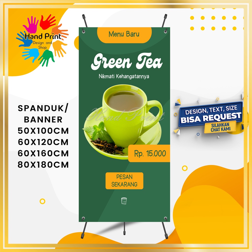 Jual Cetak Spanduk Banner Jualan Es Teh Jumbo Es Teh Manis Thai Tea