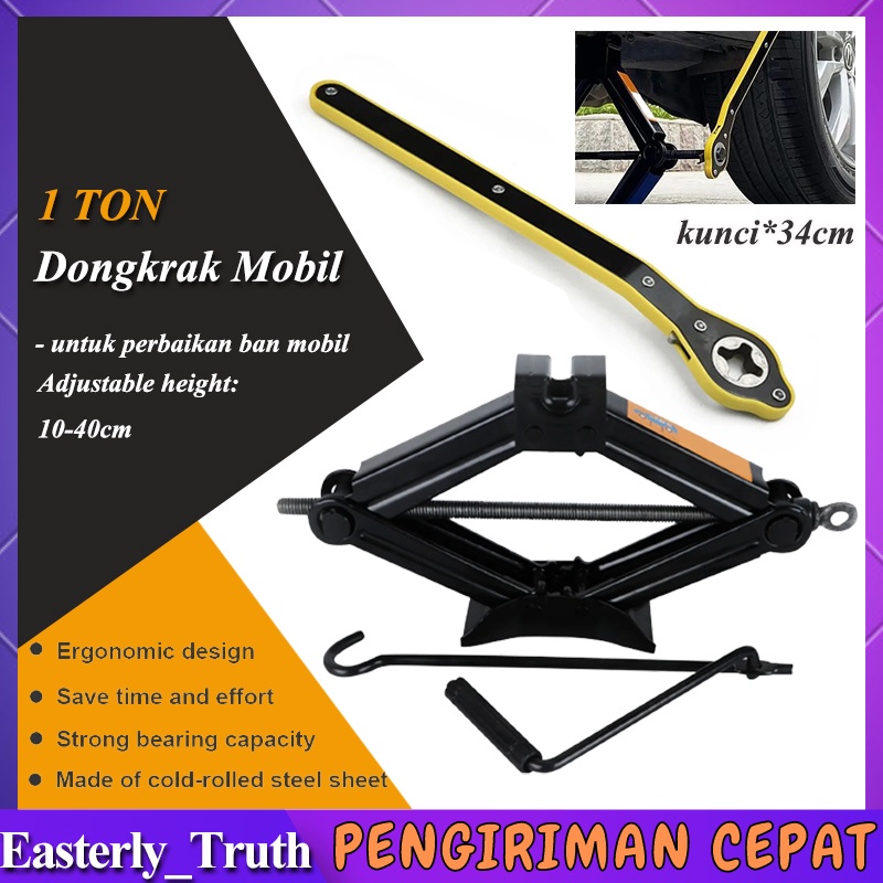 Jual Stok Siap Dongkrak Jembatan Mobil Manual 1ton Car Scissors Jack