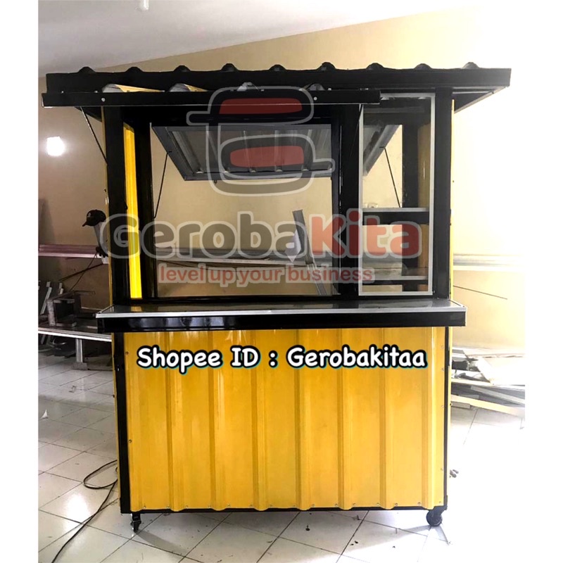 Jual Booth Semi Kontainer Custom Etalase Gerobak Murah Gerobak