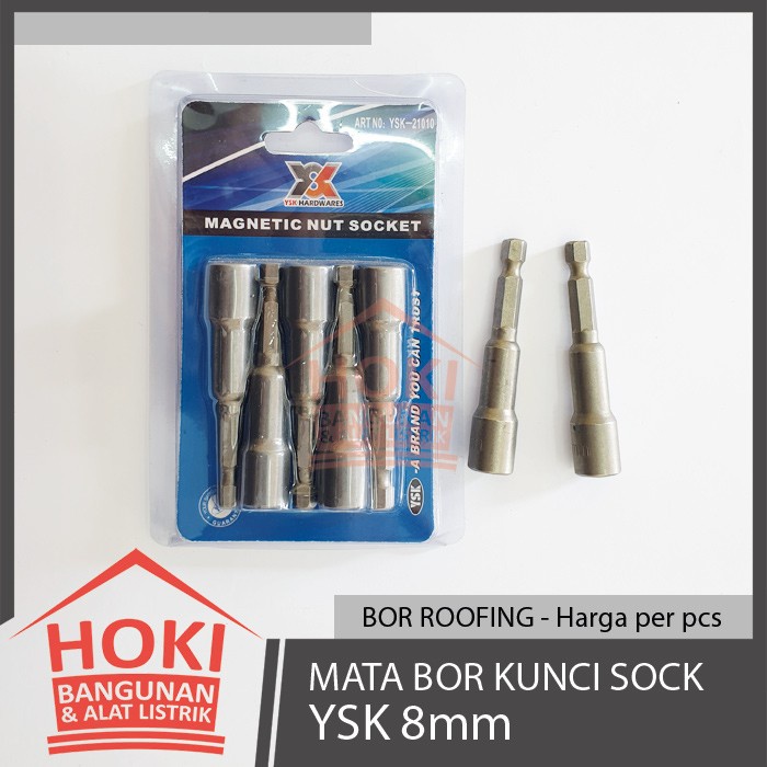 Jual Mata Bor Kunci Sock Roofing Mm Ysk Adaptor Sok Magnet Baut