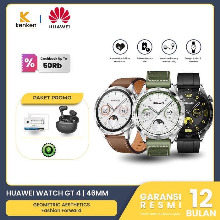 Jual Huawei Watch GT 4 GT4 Smartwatch Bluetooth Calling Garansi Resmi