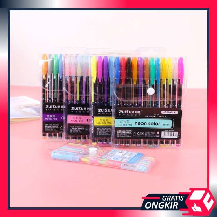 Jual Gratis Ongkir S Pulpen Warna Warni Tinta Pulpen Warna