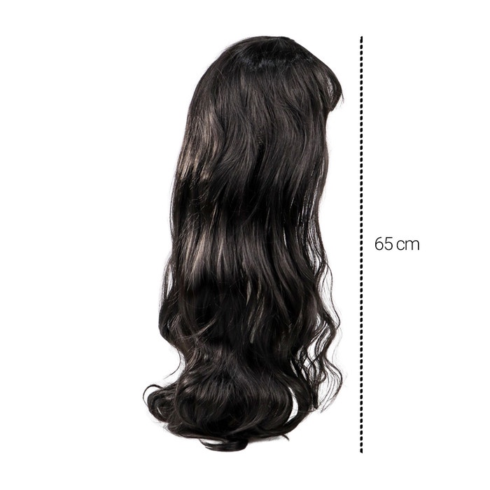 Jual Wig Rambut Palsu Wanita 65 Cm Bahan Fiber Model Lurus Gelombang