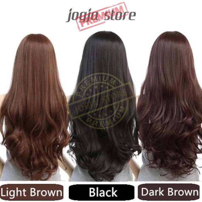 Jual Wig Rambut Palsu Wanita Cm Bahan Fiber Model Lurus Gelombang