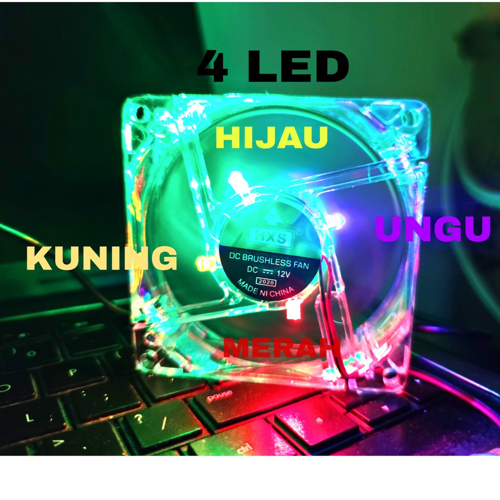 Jual Fan Casing Cm Transparant Led Kipas Cm Transparan Cpu Baut