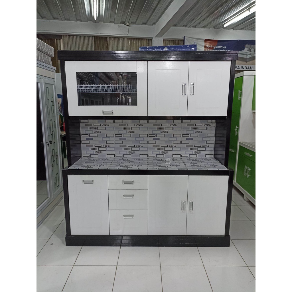 Jual Lemari Kabinet Dapur Pintu Hidrolik Rak Lemari Sayur Rak Piring