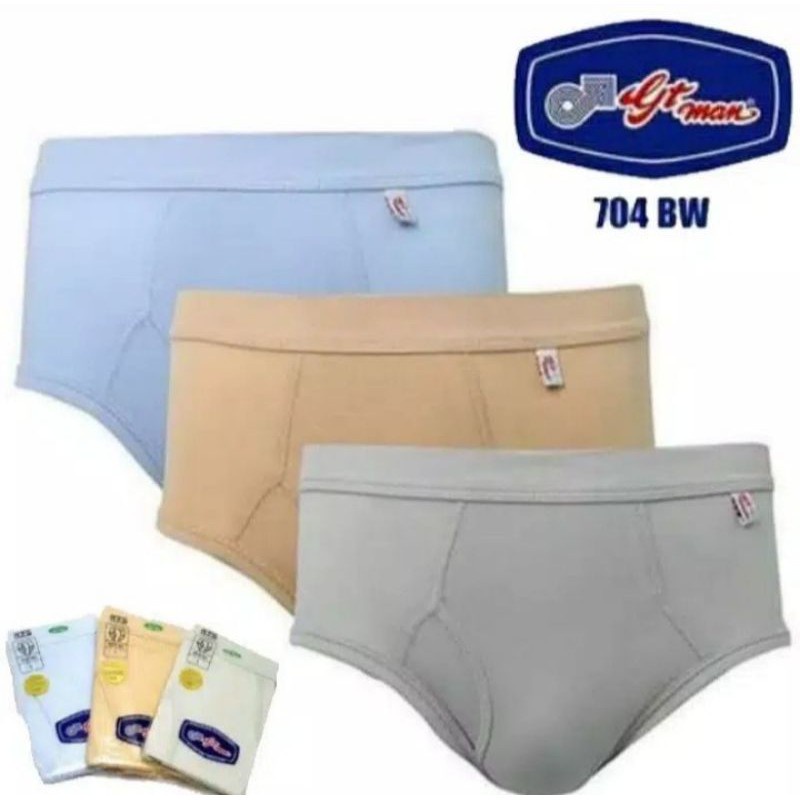 Jual Celana Dalam Underwear Brief Cd Pria Gt Man Putih Biru Abu Abu