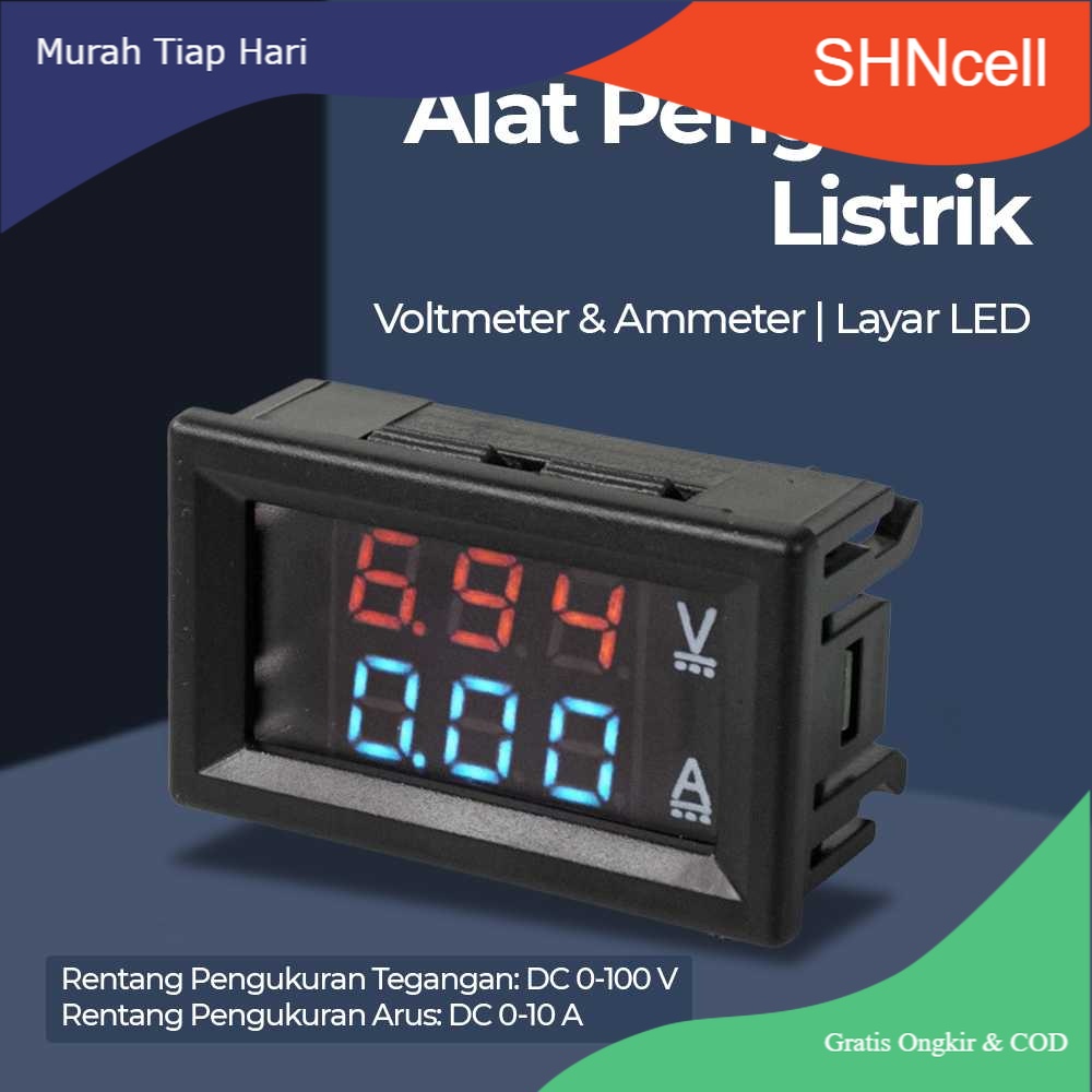 Jual Alat Pengukur Listrik Dc Voltmeter Ammeter Digital Electric Diy