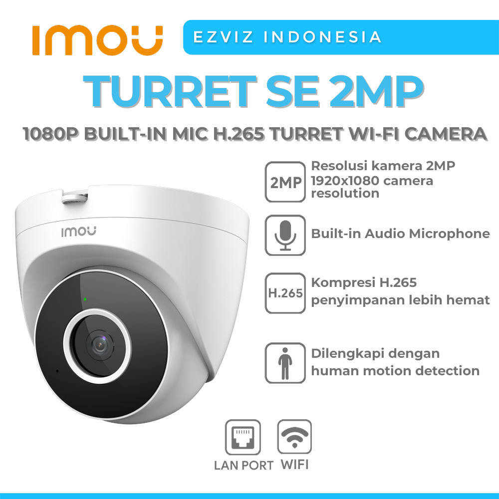 Jual IMOU IPC T22EP TURRET SE 2MP 1080P AUDIO H265 TURRET WIFI IP