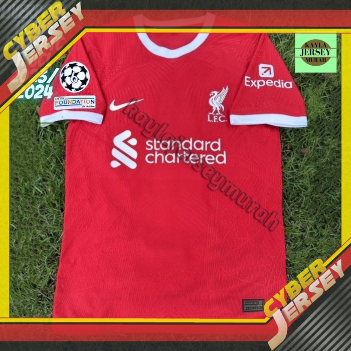 Jual JERSEY BOLA PLAYER ISSUE LIVERPOOLL HOME 2023 2024 GG FULL PATCH